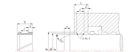 軸用帶刮唇導向環(導向套)DFAI截面結構圖 軸用帶刮唇導向環(導向套)DFAI截面結構圖