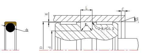薄型組合活塞密封圈截面結(jié)構(gòu)圖 薄型組合活塞密封圈截面結(jié)構(gòu)圖