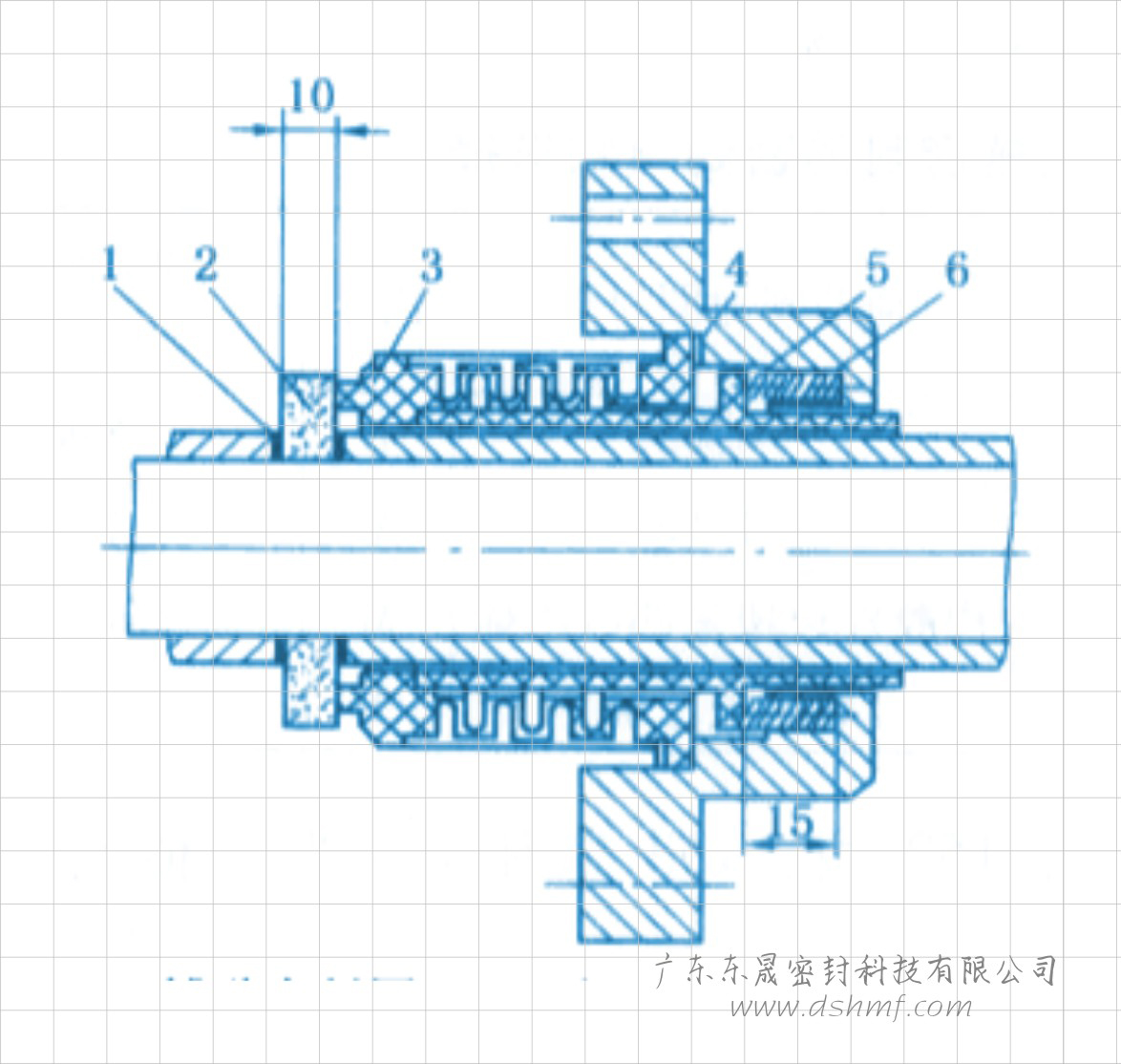 耐腐蝕內(nèi)流四氟橡膠密封件的結(jié)構(gòu)平面圖