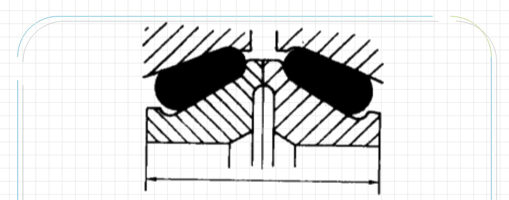 O型圈與浮動(dòng)端面液壓密封件解決含固體顆粒介質(zhì)結(jié)構(gòu)措施平面圖