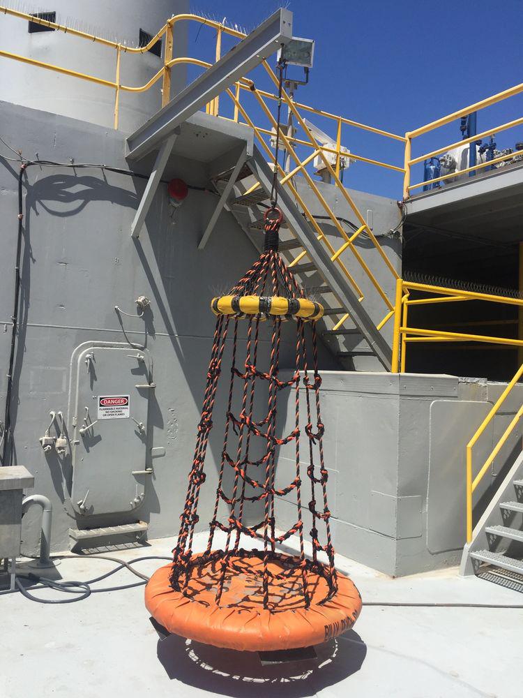 平臺上下層專用對接的：軟繩式保護升降機！