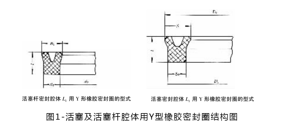 活塞及活塞桿腔體用Y型橡膠密封圈結(jié)構圖