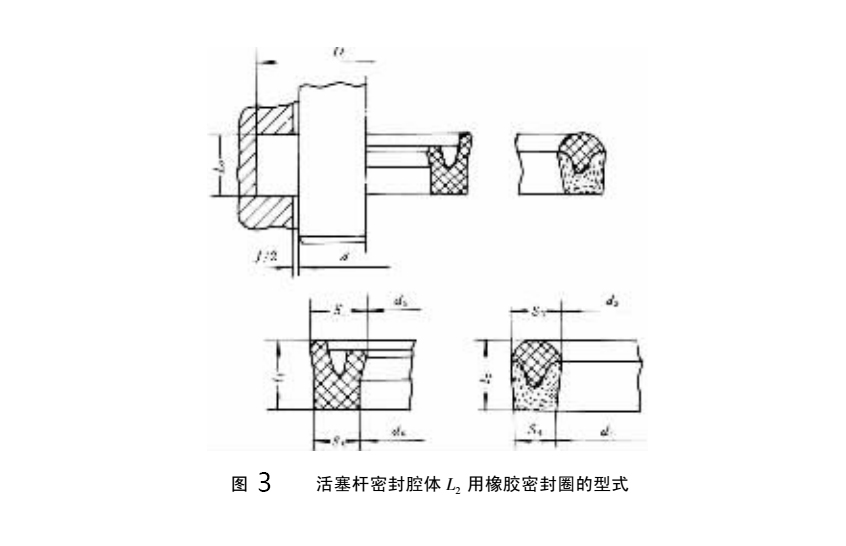 活塞桿密封腔體L2用橡膠密封圈結(jié)構圖
