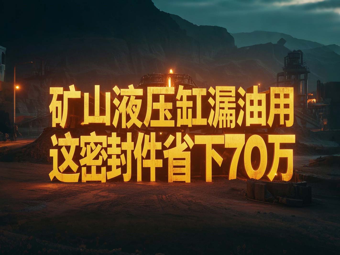 液壓缸老是漏油?礦山上用這密封件,一年省下70萬!?